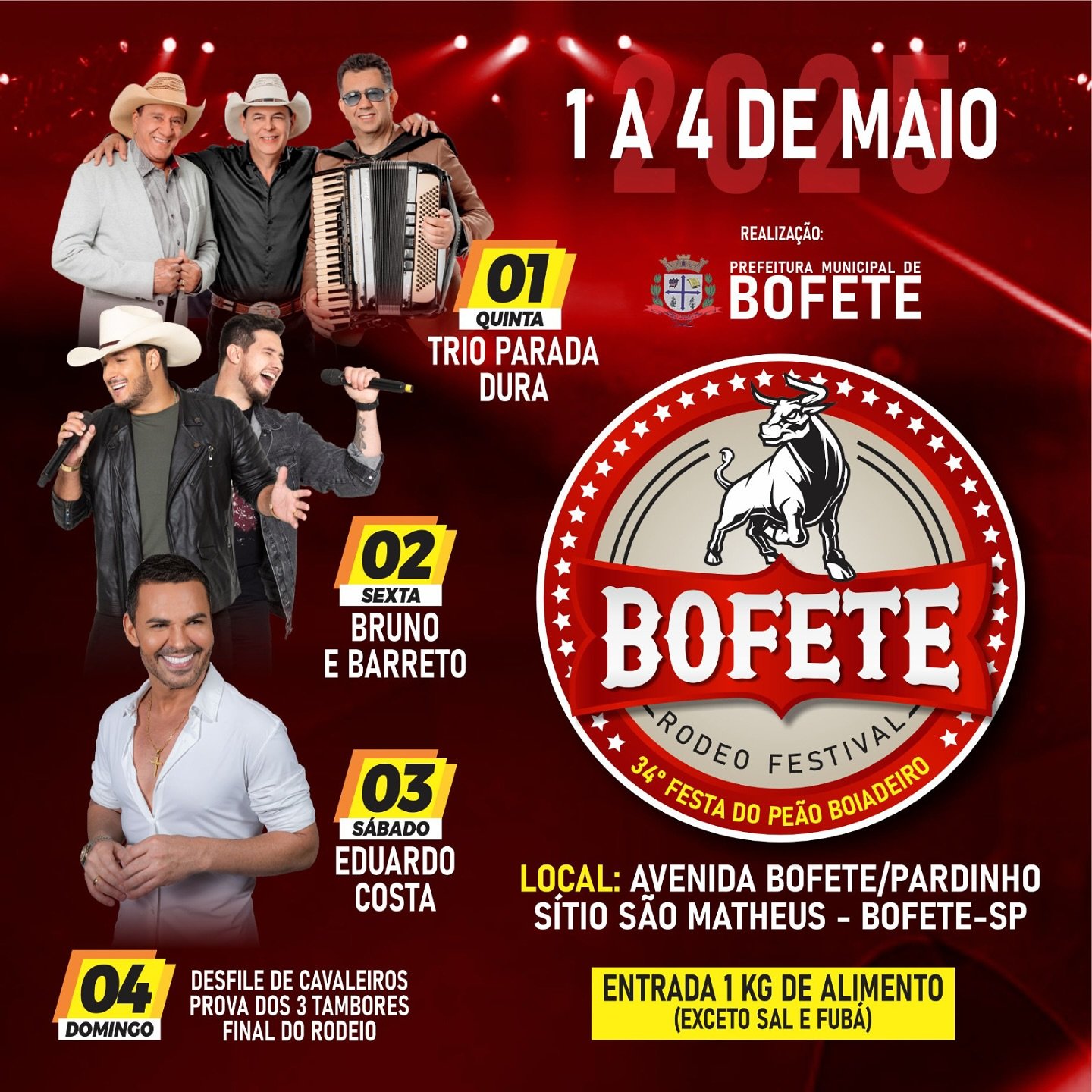 34ª FESTA DO PEÃO BOIADEIRO DE BOFETE - SP