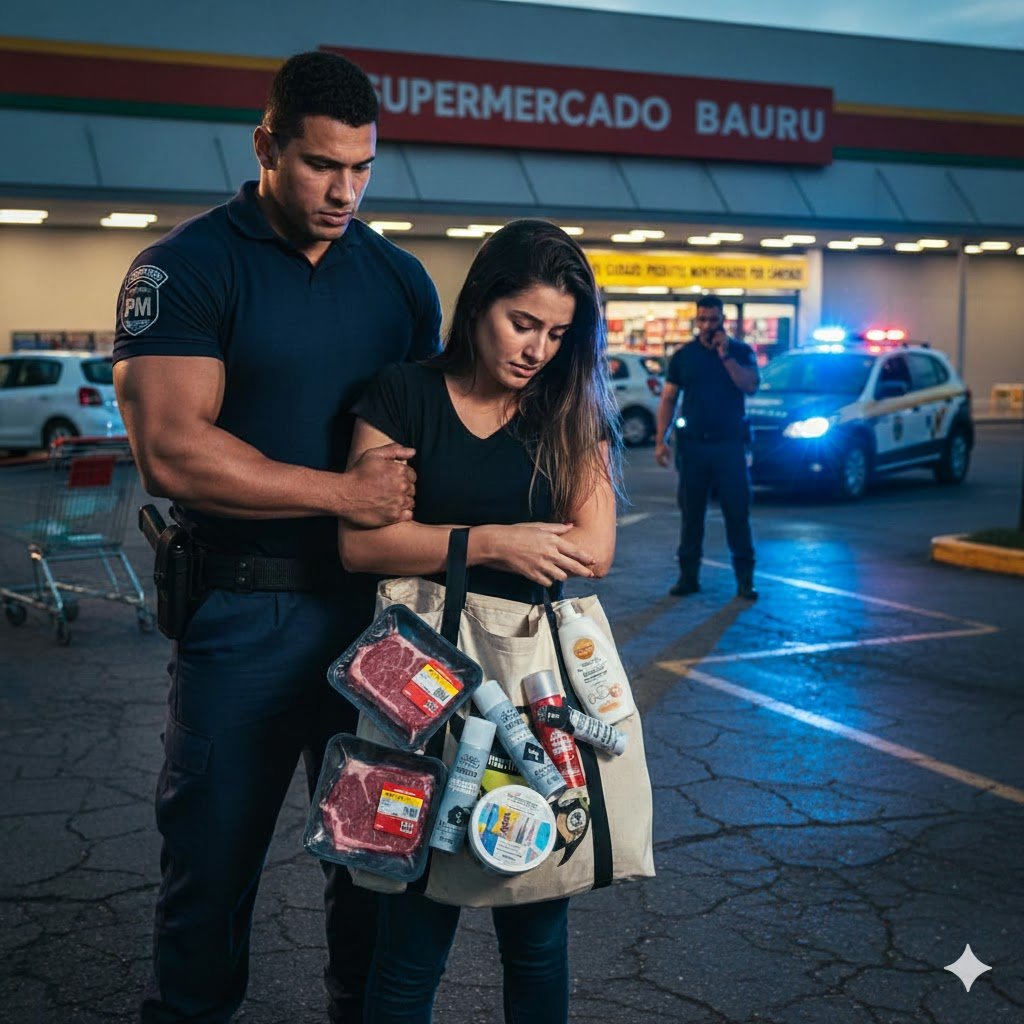 Jovem é presa após furtar picanha e contrafilé em supermercado de Bauru