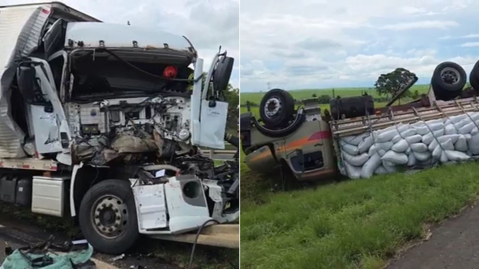 Acidente entre caminhões deixa dois feridos na Rodovia Marechal Rondon